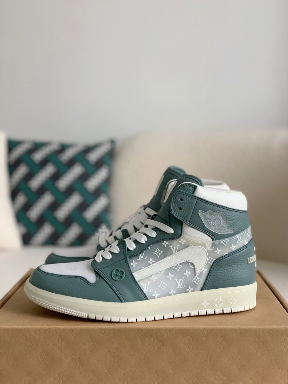 Nike Air Jordan 1 x LV High Custom by The Shoe Surgeon - Image 3