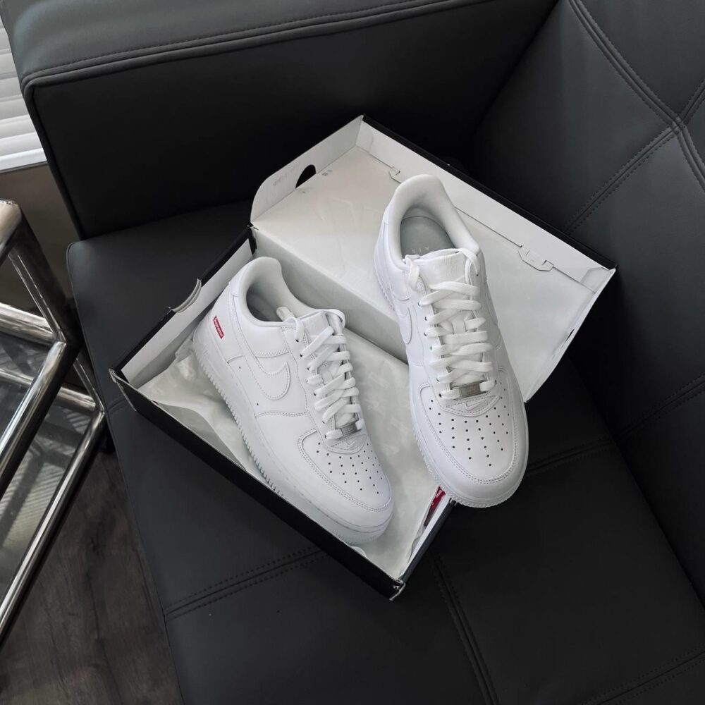 Nike  Air Force 1x Supreme Low 'Box Logo - White' - Image 13