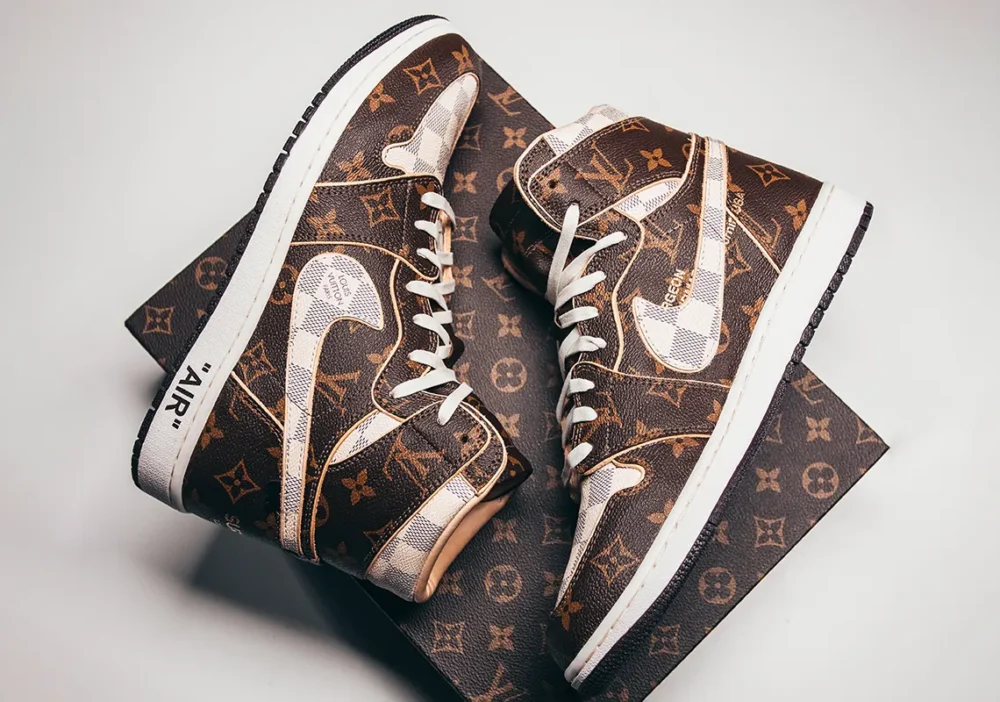 Nike Air Jordan 1 x LV High Custom by The Shoe Surgeon - Image 3
