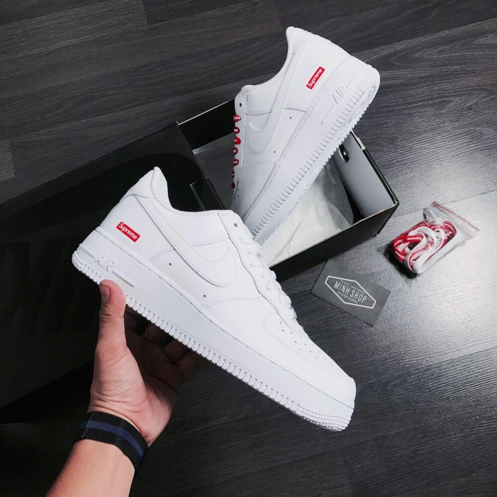 Nike  Air Force 1x Supreme Low 'Box Logo - White' - Image 14
