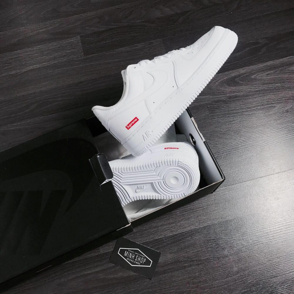 Nike  Air Force 1x Supreme Low 'Box Logo - White' - Image 15