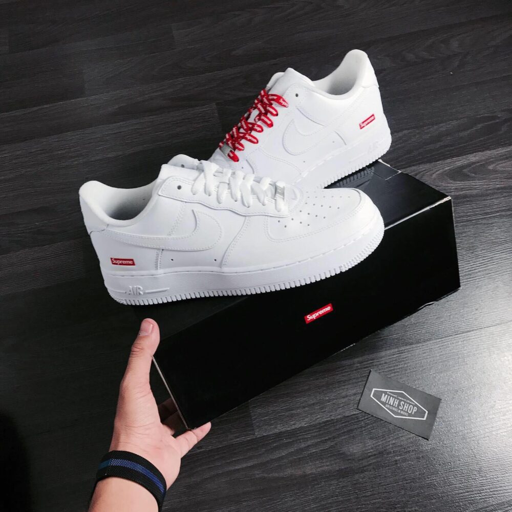 Nike  Air Force 1x Supreme Low 'Box Logo - White' - Image 16