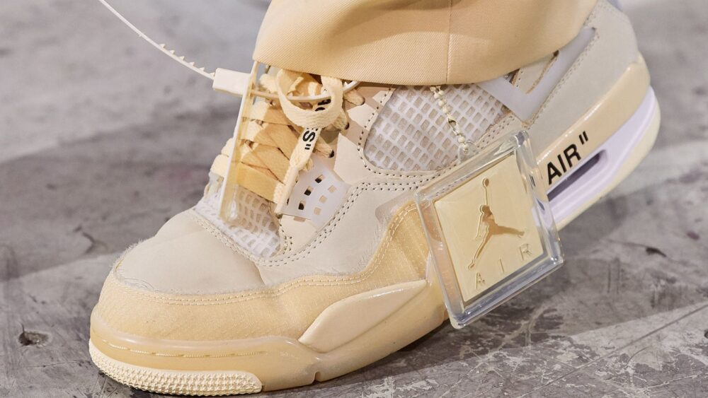 Nike Air Jordan 4 Retro x Off-White SP 'Sail' Wmns - Image 5
