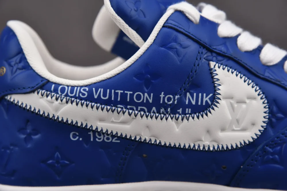 Louis Vuitton x Nike Air Force 1 Low 'By Virgil Abloh Navy Blue' - Image 10