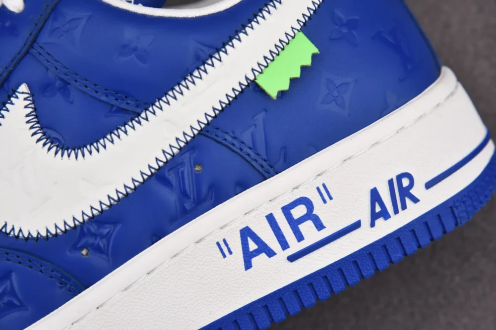 Louis Vuitton x Nike Air Force 1 Low 'By Virgil Abloh Navy Blue' - Image 11