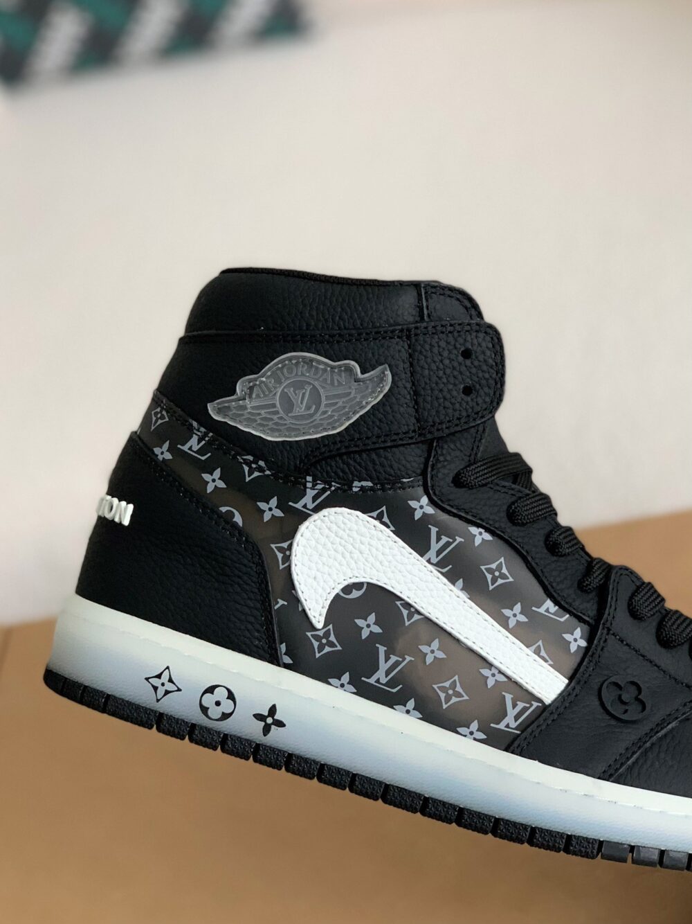Nike Air Jordan 1 x LV - Triple Black Monogram Edition - Image 5