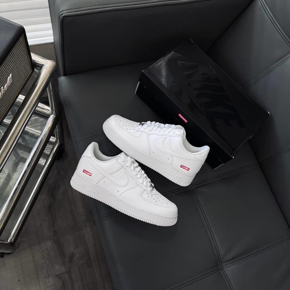 Nike  Air Force 1x Supreme Low 'Box Logo - White' - Image 8