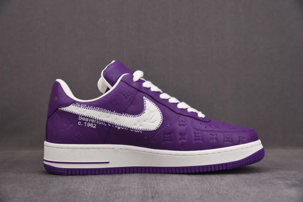 Louis Vuitton x Nike Air Force 1 Low 'By Virgil Abloh Purple' - Image 3