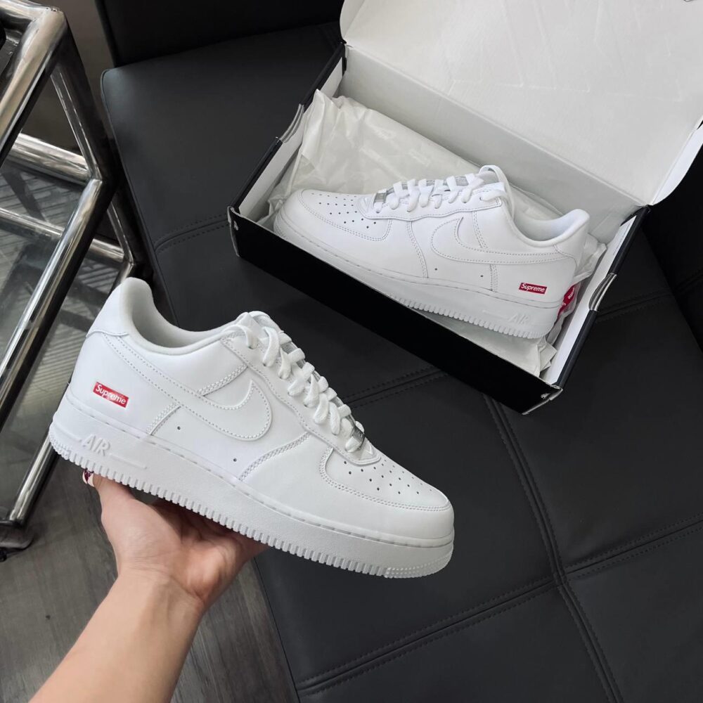Nike  Air Force 1x Supreme Low 'Box Logo - White' - Image 10