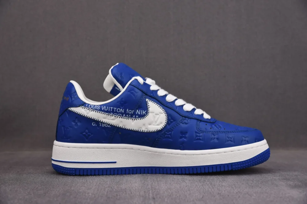 Louis Vuitton x Nike Air Force 1 Low 'By Virgil Abloh Navy Blue' - Image 3