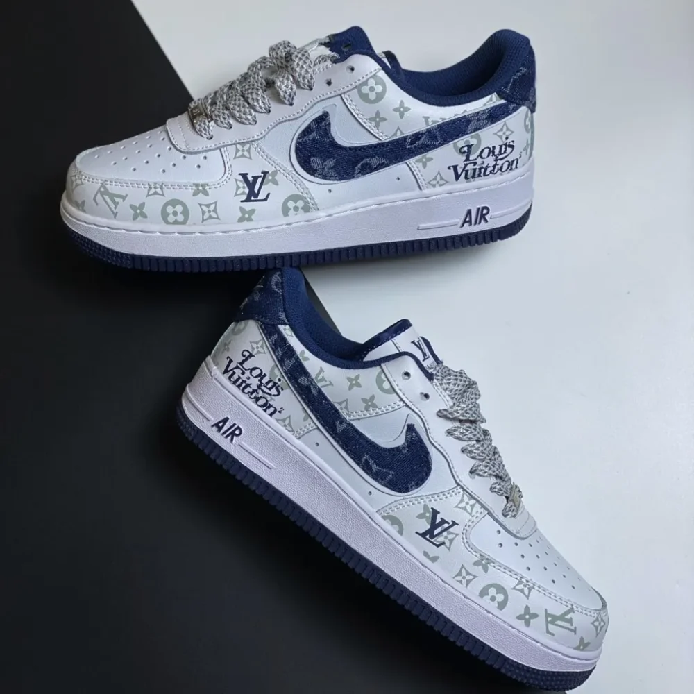 Louis Vuitton x Nike Air Force 1 07 Low 'White Blue' - Image 5