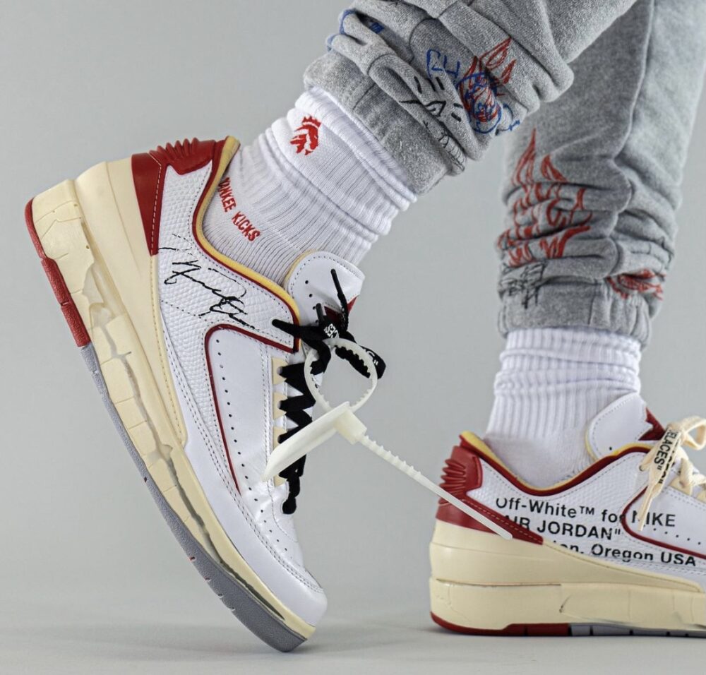 Nike Air Jordan 2 x Off-White Retro Low SP 'White Varsity Red' - Image 5