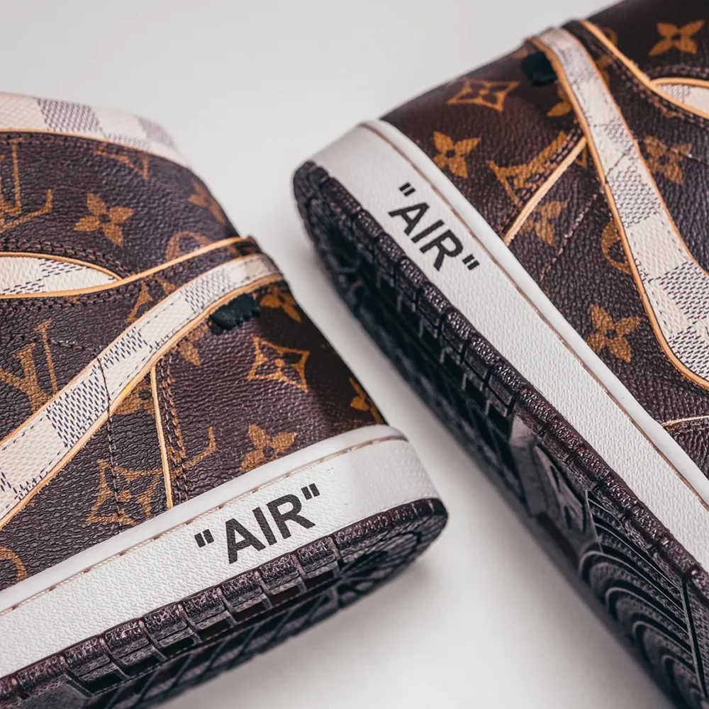 Nike Air Jordan 1 x LV High Custom by The Shoe Surgeon - Image 4