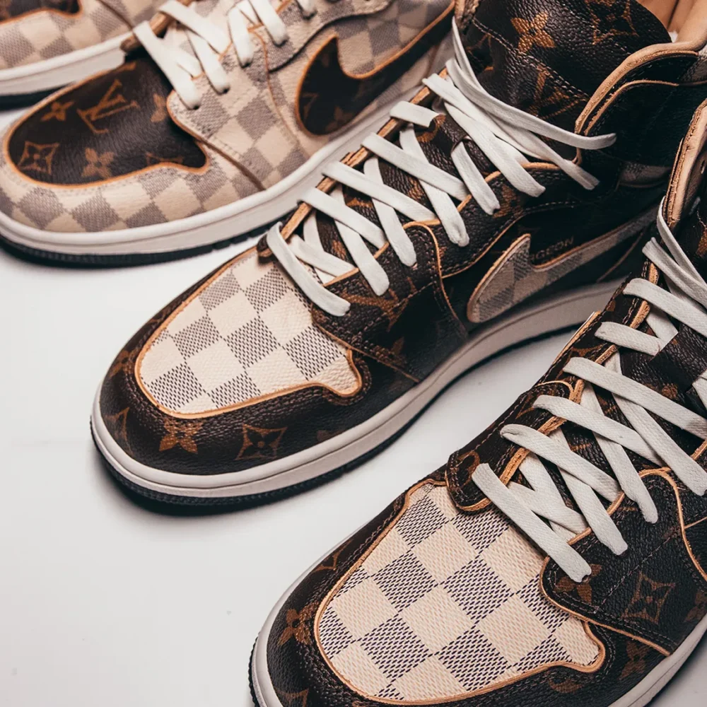Nike Air Jordan 1 x LV High Custom by The Shoe Surgeon - Image 2
