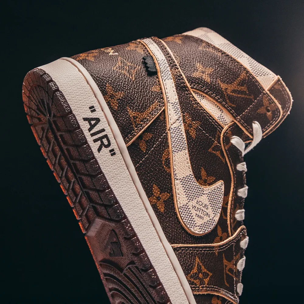 Nike Air Jordan 1 x LV High Custom by The Shoe Surgeon - Image 5