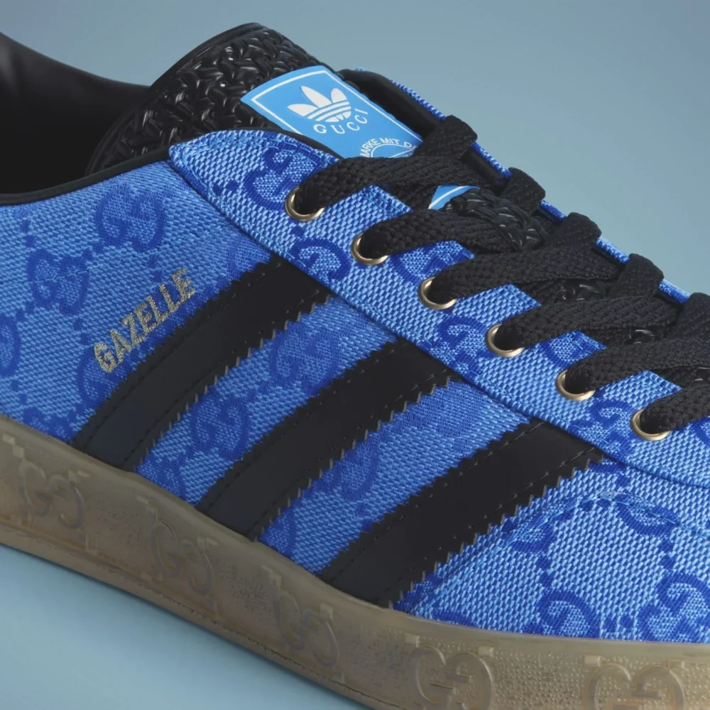 Adidas x Gucci Gazelle 'Blue GG Monogram' - Image 5