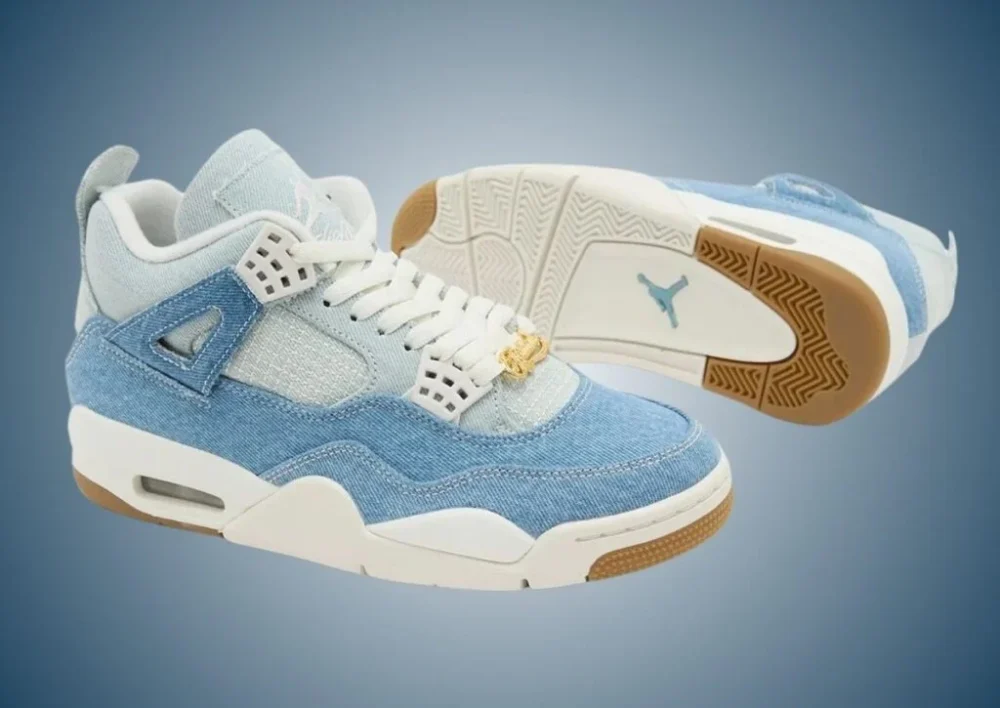Nike Air Wmns Jordan 4 Retro TEX 'Worn Blue Denim' - Image 2