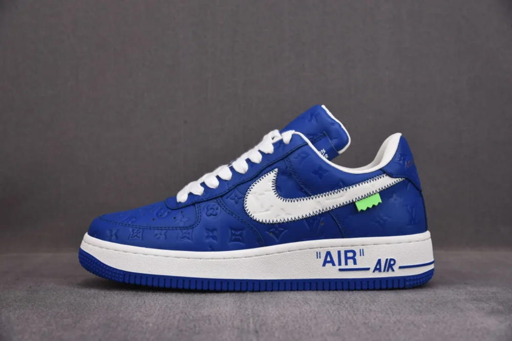 Louis Vuitton x Nike Air Force 1 Low 'By Virgil Abloh Navy Blue' - Image 2