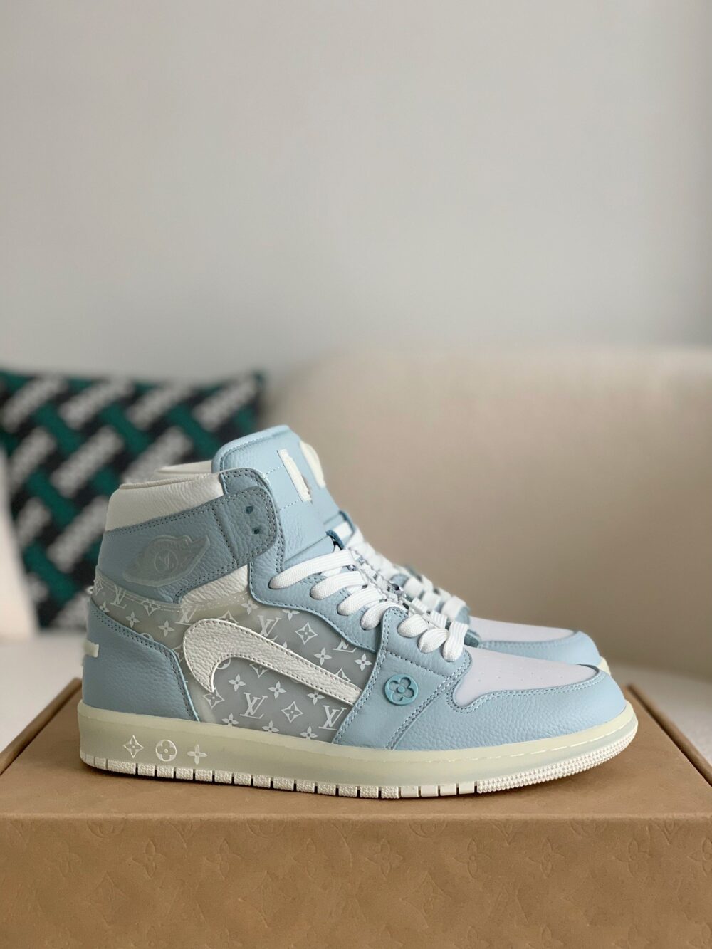 Nike Air Jordan 1 x LV – Monogram Sky Edition - Image 2