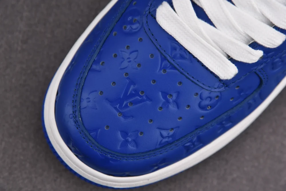 Louis Vuitton x Nike Air Force 1 Low 'By Virgil Abloh Navy Blue' - Image 7