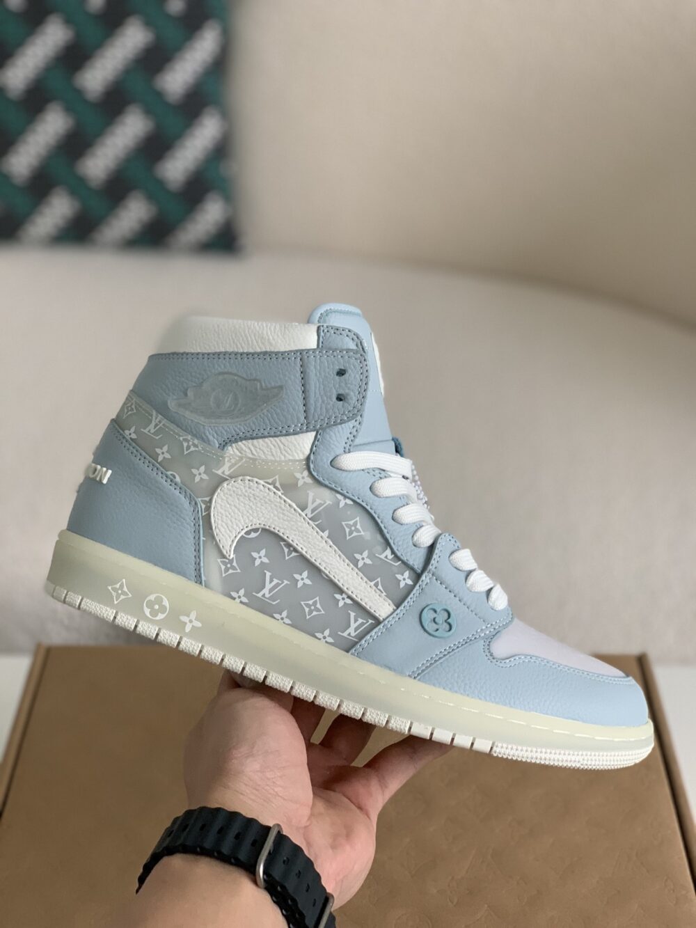 Nike Air Jordan 1 x LV – Monogram Sky Edition - Image 5