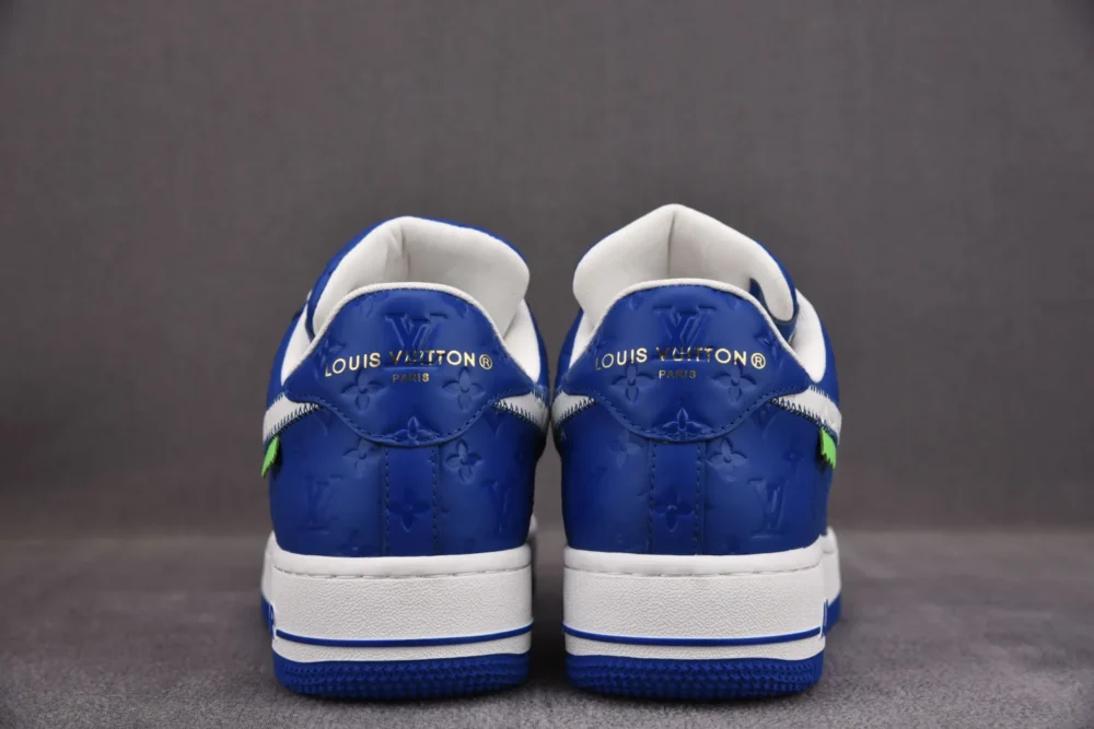 Louis Vuitton x Nike Air Force 1 Low 'By Virgil Abloh Navy Blue' - Image 6