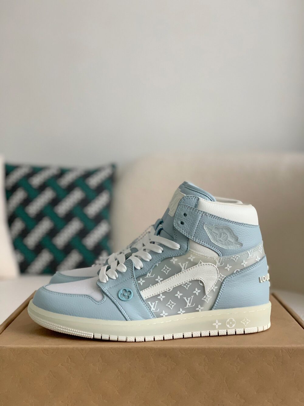 Nike Air Jordan 1 x LV – Monogram Sky Edition - Image 3