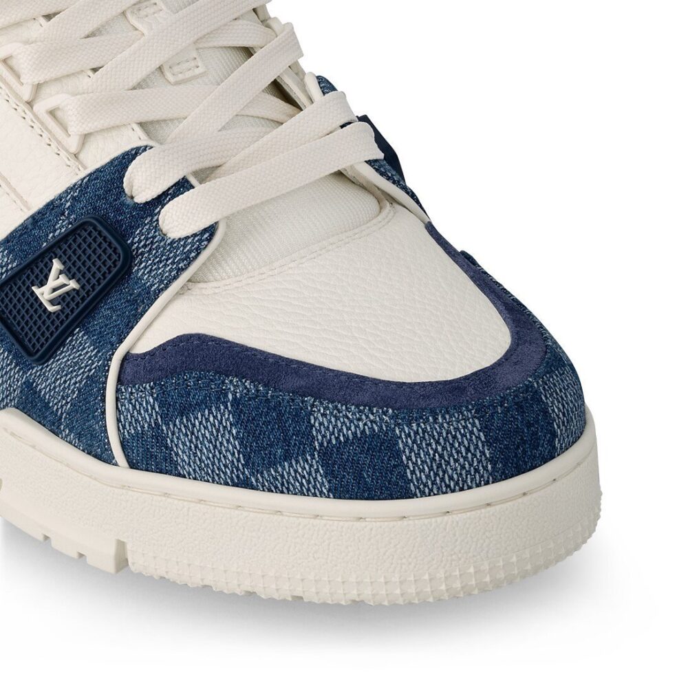 Louis Vuitton LV Trainer Sneaker 'Damier Denim Blue' - Image 2