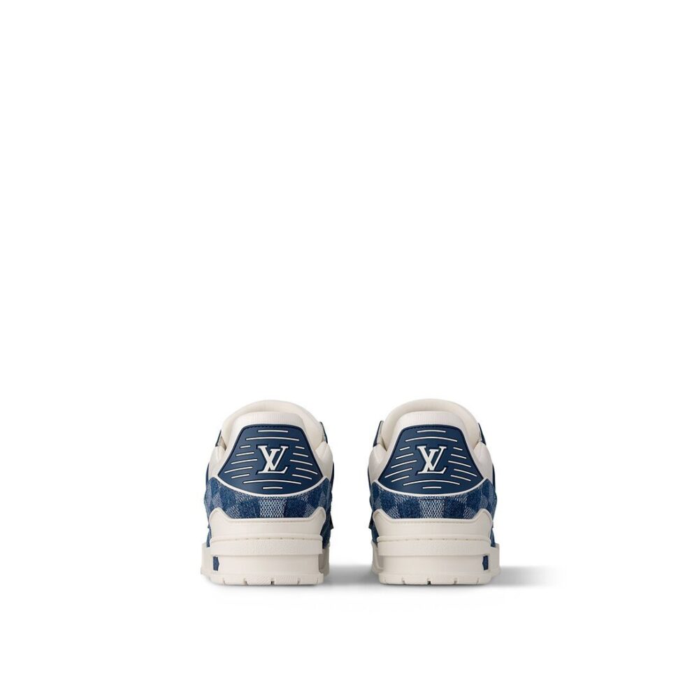 Louis Vuitton LV Trainer Sneaker 'Damier Denim Blue' - Image 4