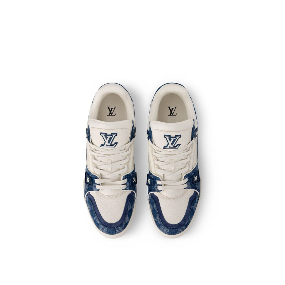 Louis Vuitton LV Trainer Sneaker 'Damier Denim Blue' - Image 5