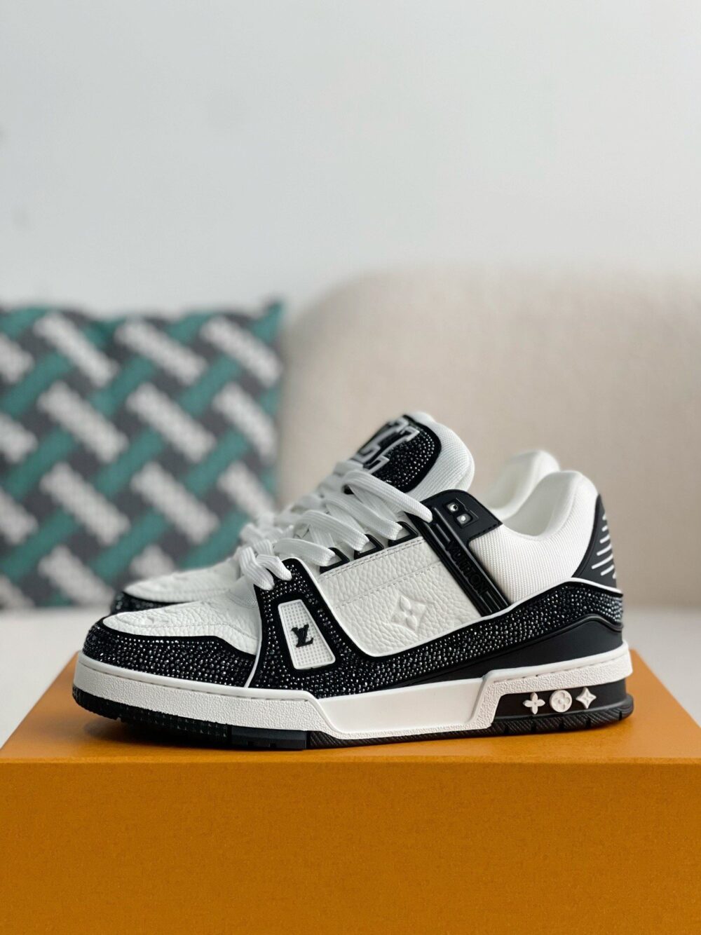 Louis Vuitton LV Trainer Sneaker 'Denim Monogram Black Diamond' - Image 15