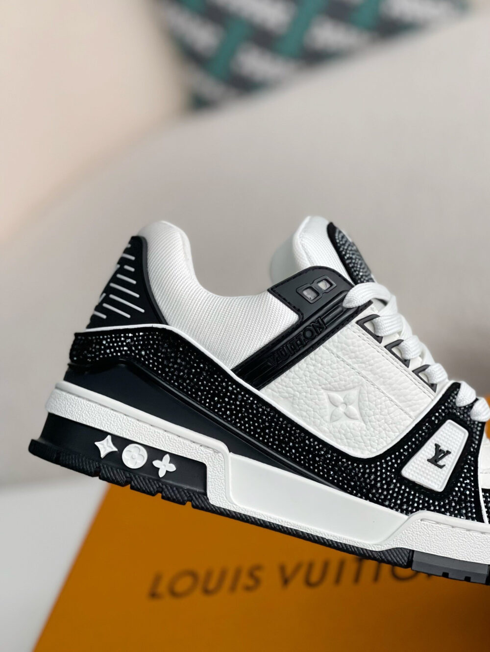 Louis Vuitton LV Trainer Sneaker 'Denim Monogram Black Diamond' - Image 3