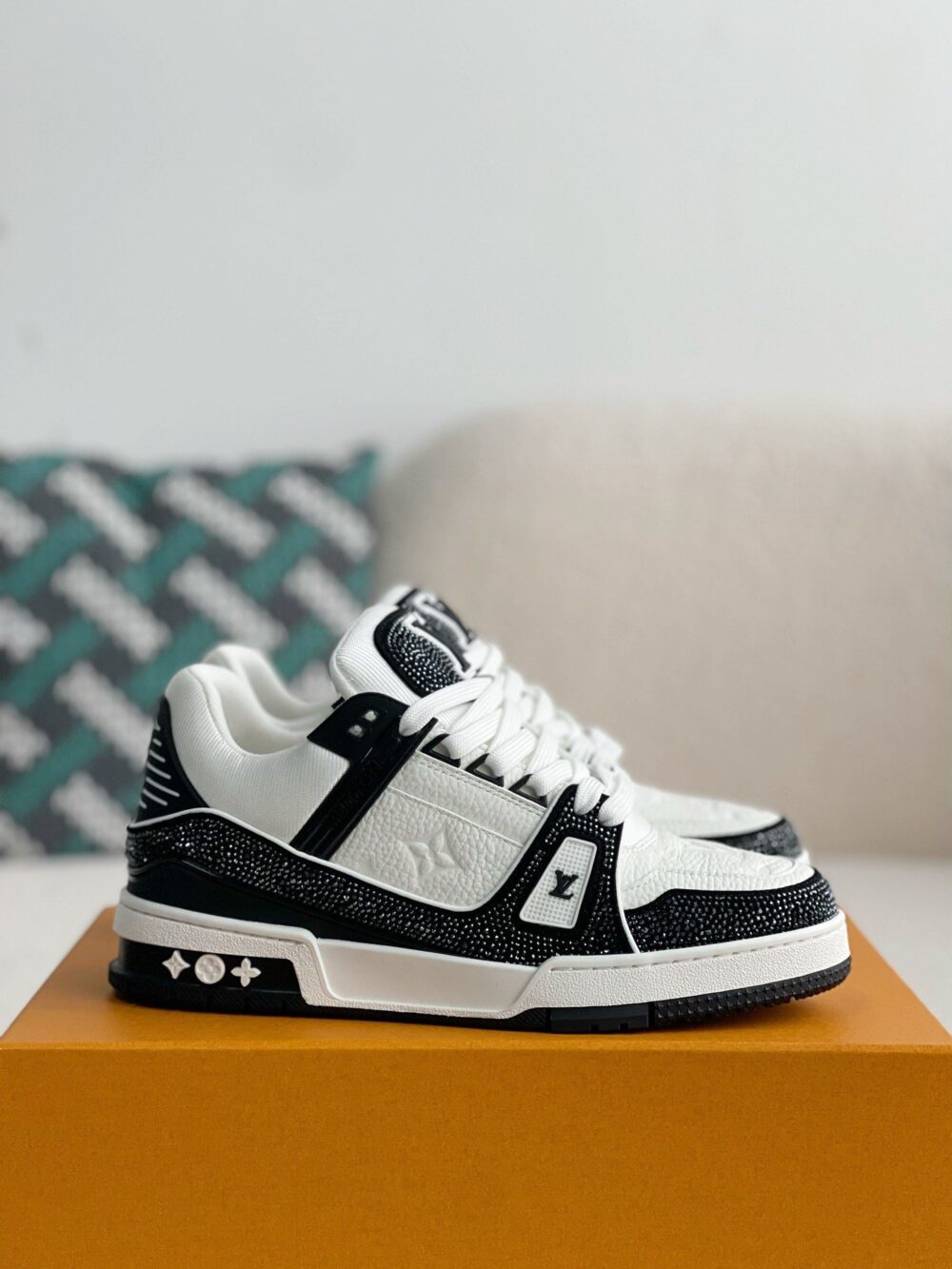 Louis Vuitton LV Trainer Sneaker 'Denim Monogram Black Diamond' - Image 16
