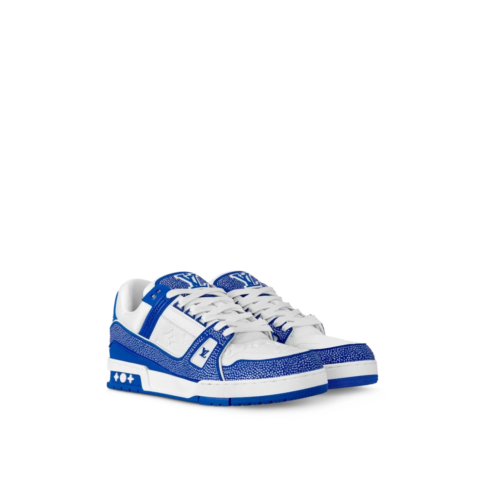 Louis Vuitton LV Trainer Sneaker 'Denim Monogram Blue Diamond' - Image 2