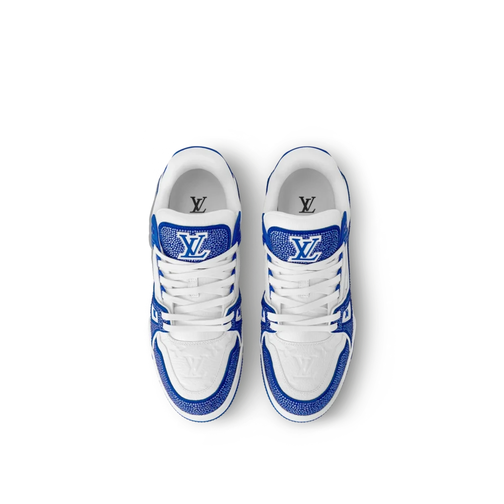 Louis Vuitton LV Trainer Sneaker 'Denim Monogram Blue Diamond' - Image 3