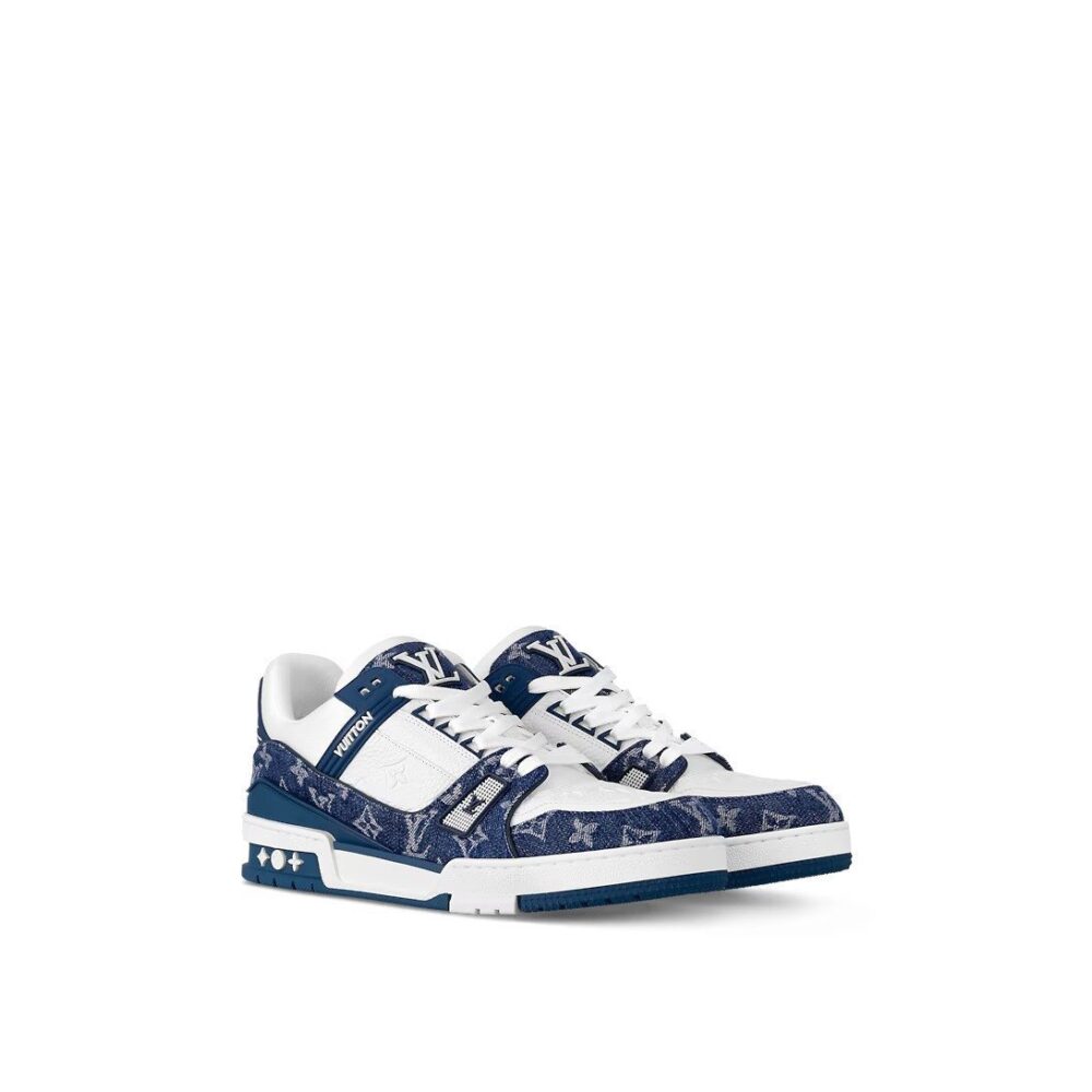 Louis Vuitton LV Trainer Sneaker 'Denim Monogram Blue' - Image 3
