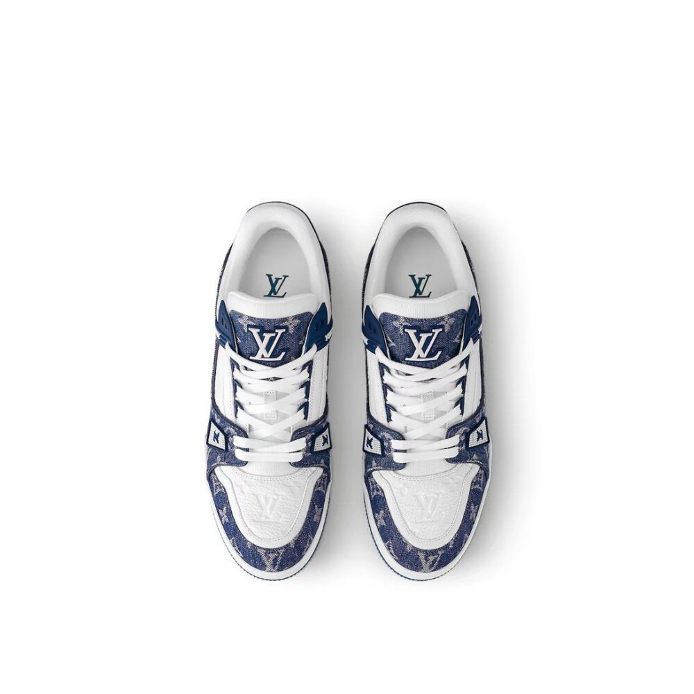Louis Vuitton LV Trainer Sneaker 'Denim Monogram Blue' - Image 6