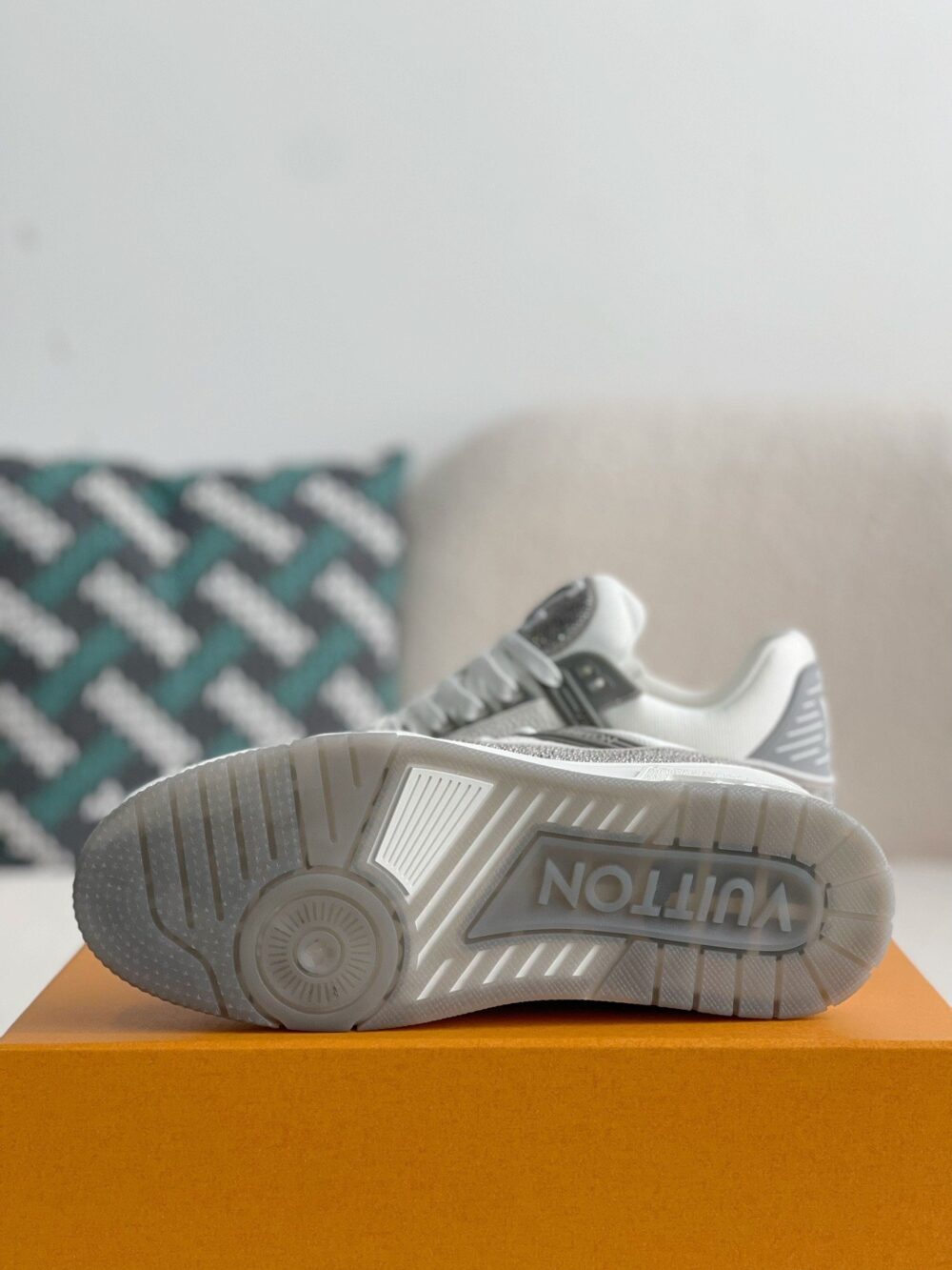 Louis Vuitton LV Trainer Sneaker 'Denim Monogram Grey Diamond' - Image 15