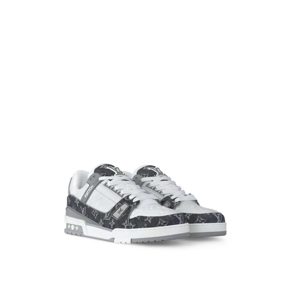 Louis Vuitton LV Trainer Sneaker 'Denim Monogram Grey' - Image 3
