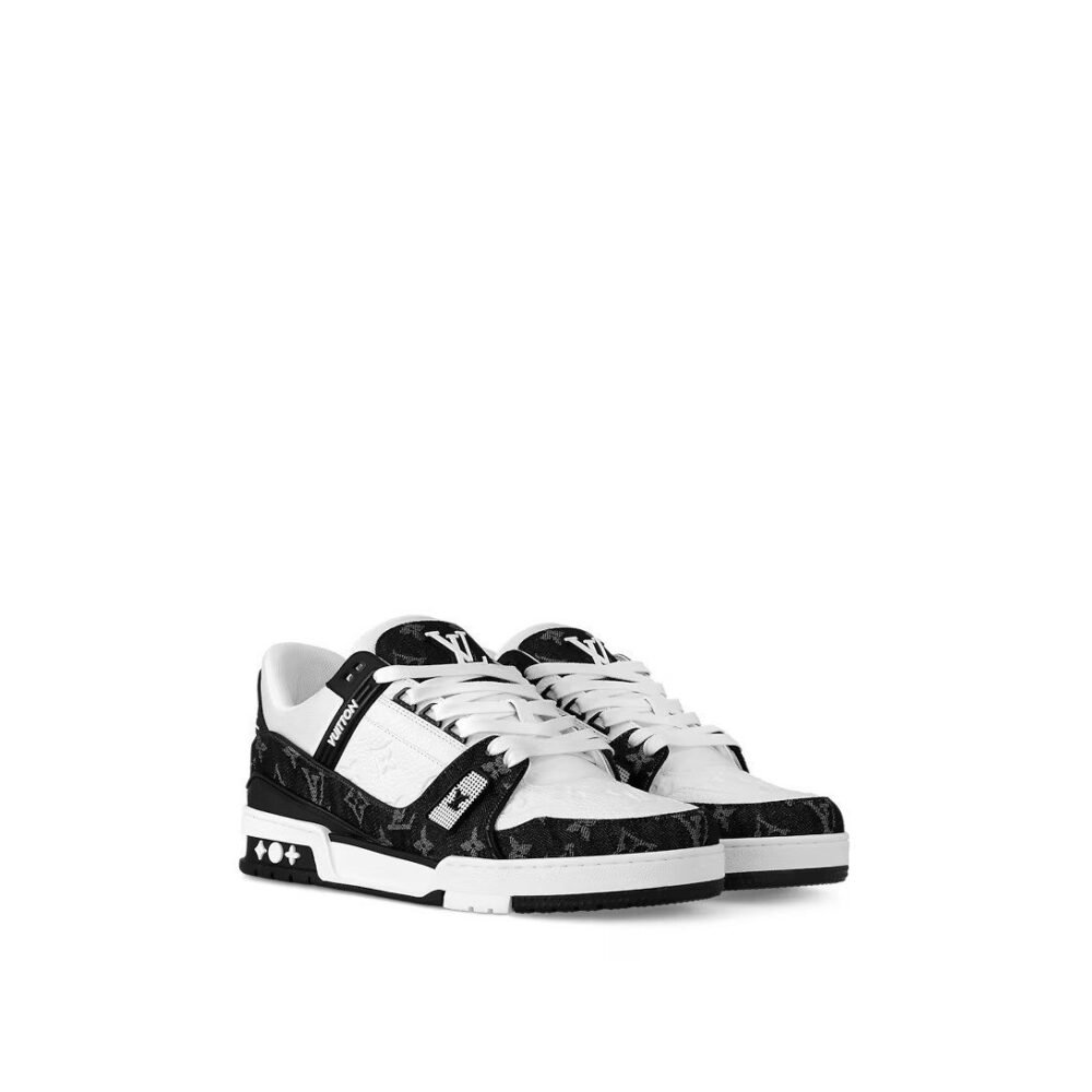 Louis Vuitton LV Trainer Sneaker 'Monogram Black Denim' - Image 3