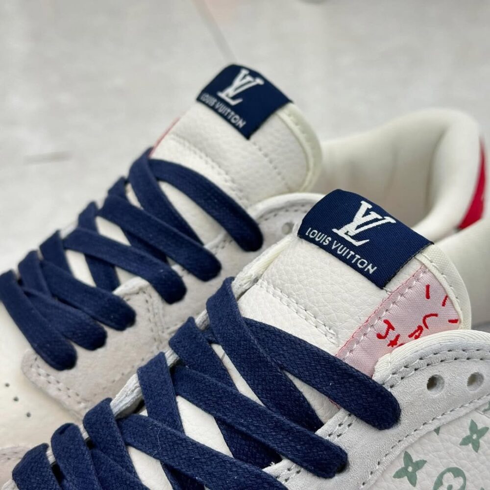 Louis Vuitton x Nike Air Jordan 1 Low "Tricolor Monogram" (Custom) - Image 5