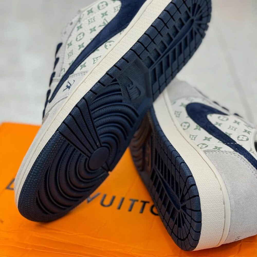 Louis Vuitton x Nike Air Jordan 1 Low "Tricolor Monogram" (Custom) - Image 3