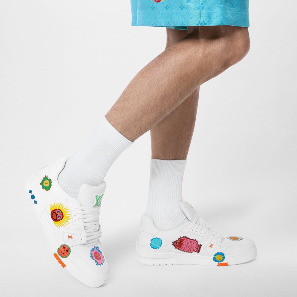 Louis Vuitton x Yayoi Kusama Trainer "White Print" - Image 6