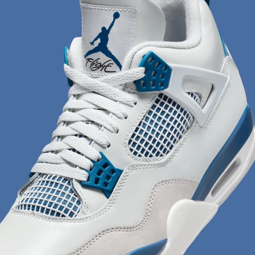 Nike Air Jordan 4 Retro GS 'Military Blue' 2024 - Image 6