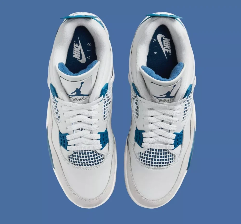 Nike Air Jordan 4 Retro GS 'Military Blue' 2024 - Image 5