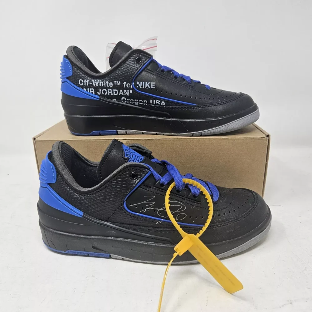 Nike Air Off-White x Jordan 2 Retro Low SP 'Black Varsity Royal' - Image 8