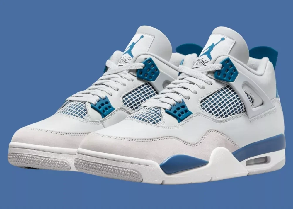 Nike Air Jordan 4 Retro GS 'Military Blue' 2024 - Image 8