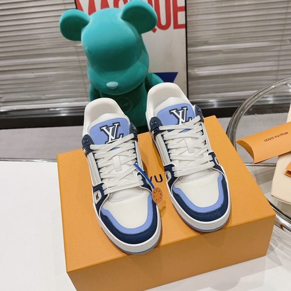 Louis Vuitton LV Trainer "Blue Beige" - Image 11