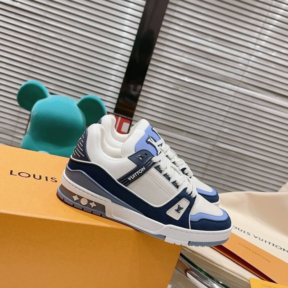 Louis Vuitton LV Trainer "Blue Beige" - Image 8